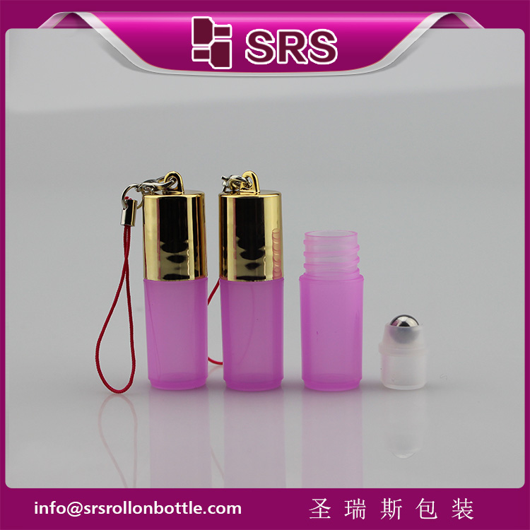 DH-3ml 5ml 7ml 8ml olive oil use sample empty plastic roller bottle with hook